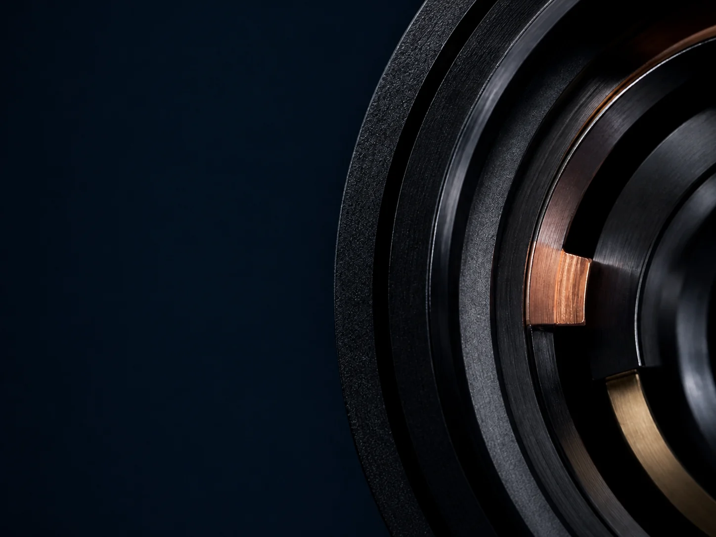 Close-up of a precision-engineered concentric component